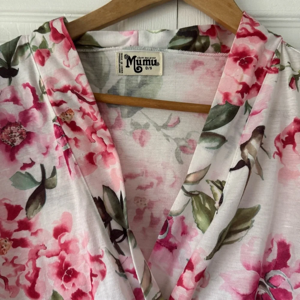 Show Me Your MuMu Floral Robe - Pink and Green